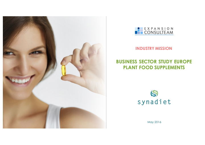business sector study europe plant food supplements