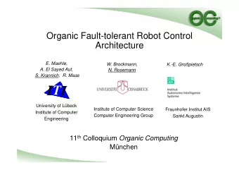 T  T  I I  I I  I  I  I  I  T  T  University of Lbeck  Institute of Computer Science  Fraunhofer