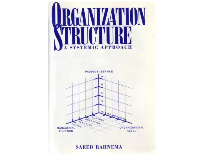 approaches to the study of social organizations