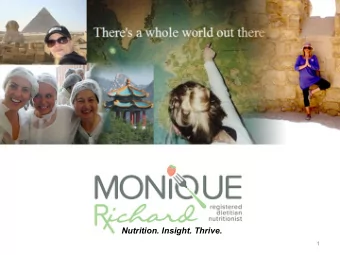 Nutrition. Insight. Thrive.  1  Integrative and  Functional Nutrition (IFN)  &amp; Private