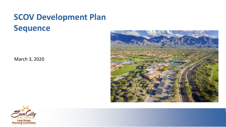 scov development plan sequence