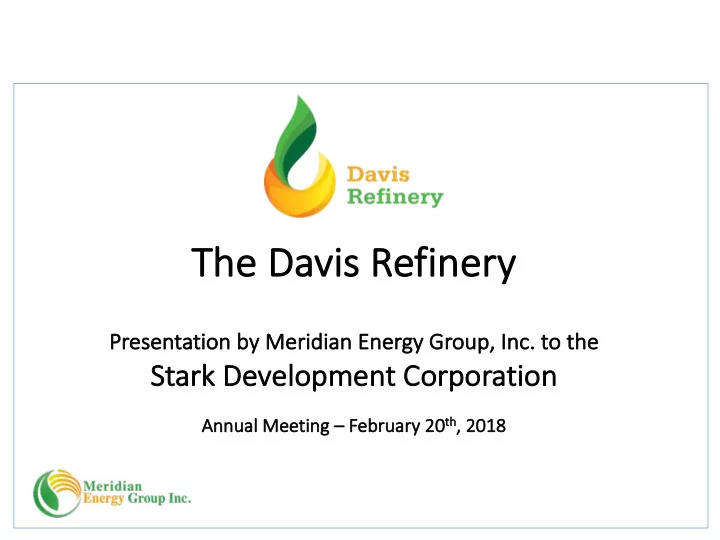 th the davis refinery