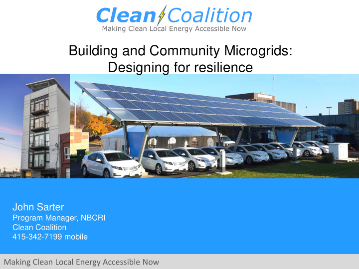 building and community microgrids designing for resilience
