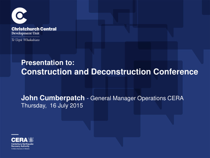 construction and deconstruction conference