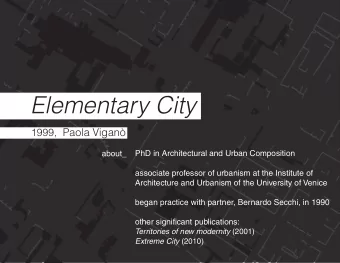 Elementary City 1999, Paola Vigan  PhD in Architectural and Urban Composition  about_  associate