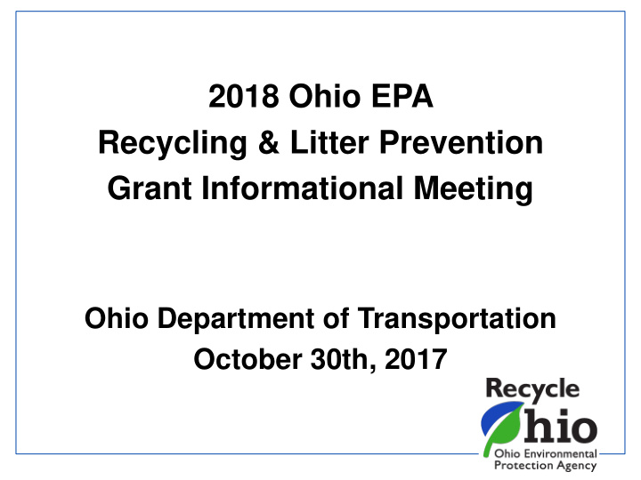 2018 ohio epa