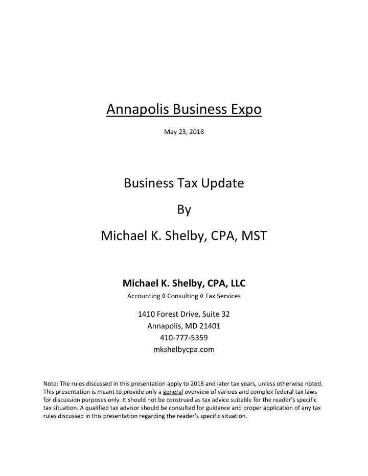 annapolis business expo