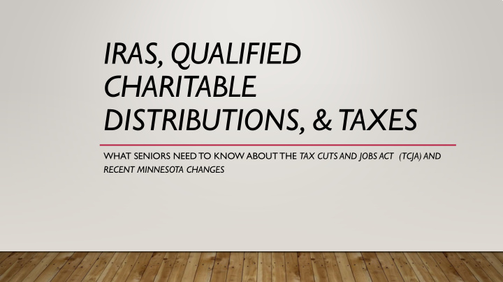 iras qualified charitable distributions taxes