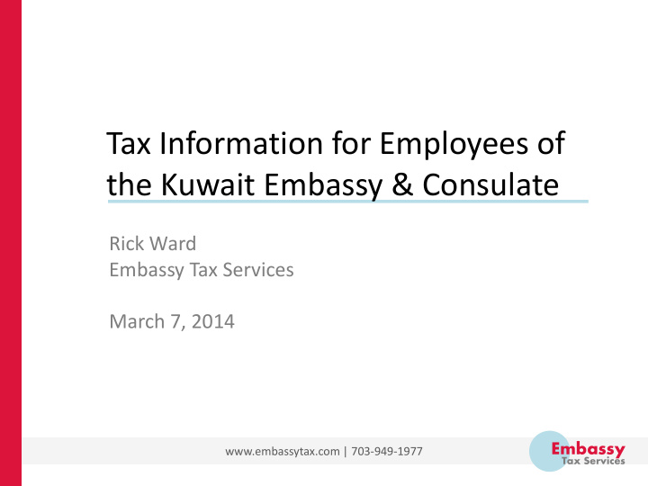 tax information for employees of