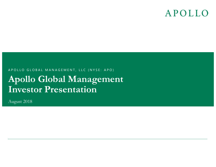 apollo global management