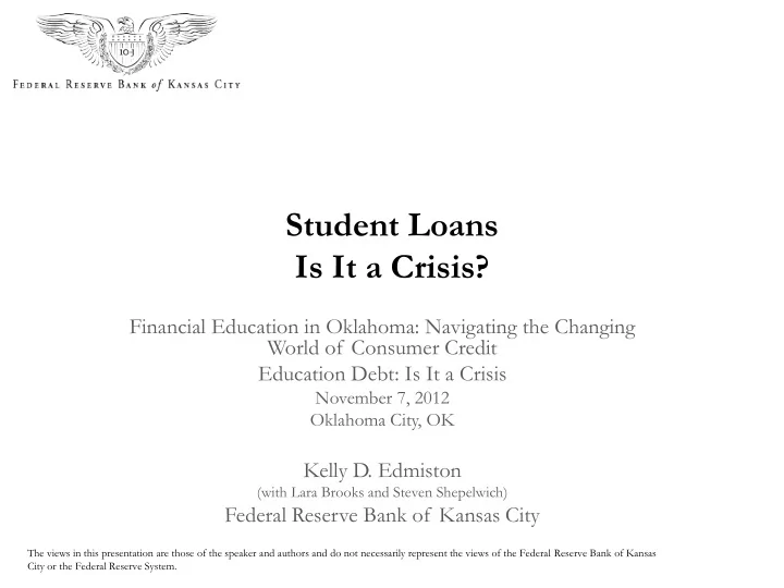 is it a crisis
