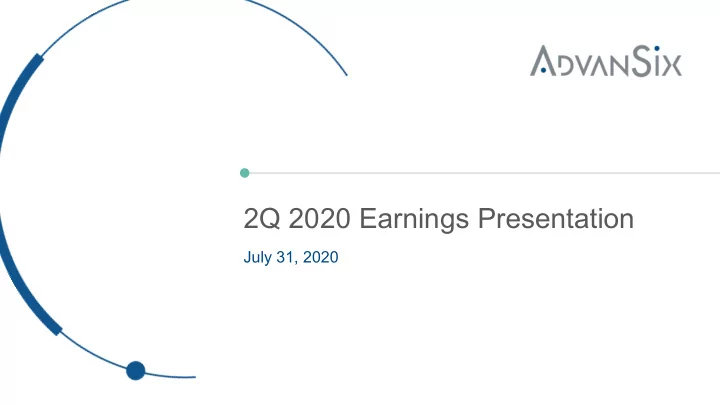 2q 2020 earnings presentation