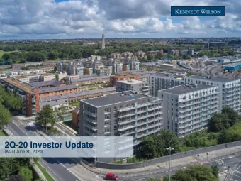 2Q-20 Investor Update  (As of June 30, 2020)  Disclaimer/Forward-Looking Statements  Statements