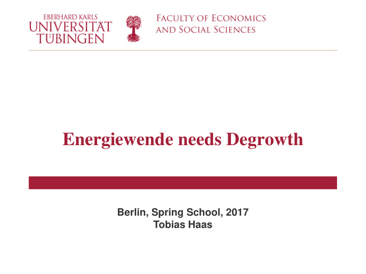 energiewende needs degrowth