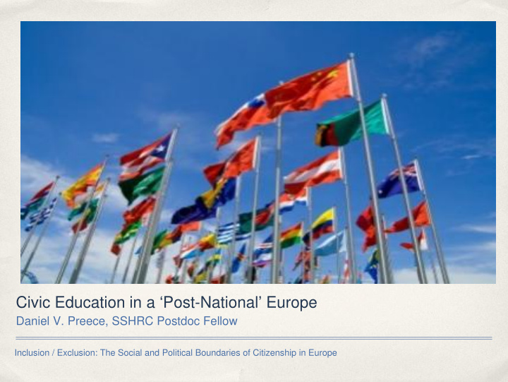 civic education in a post national europe