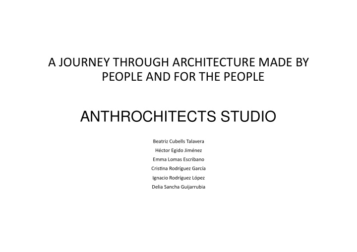 anthrochitects studio