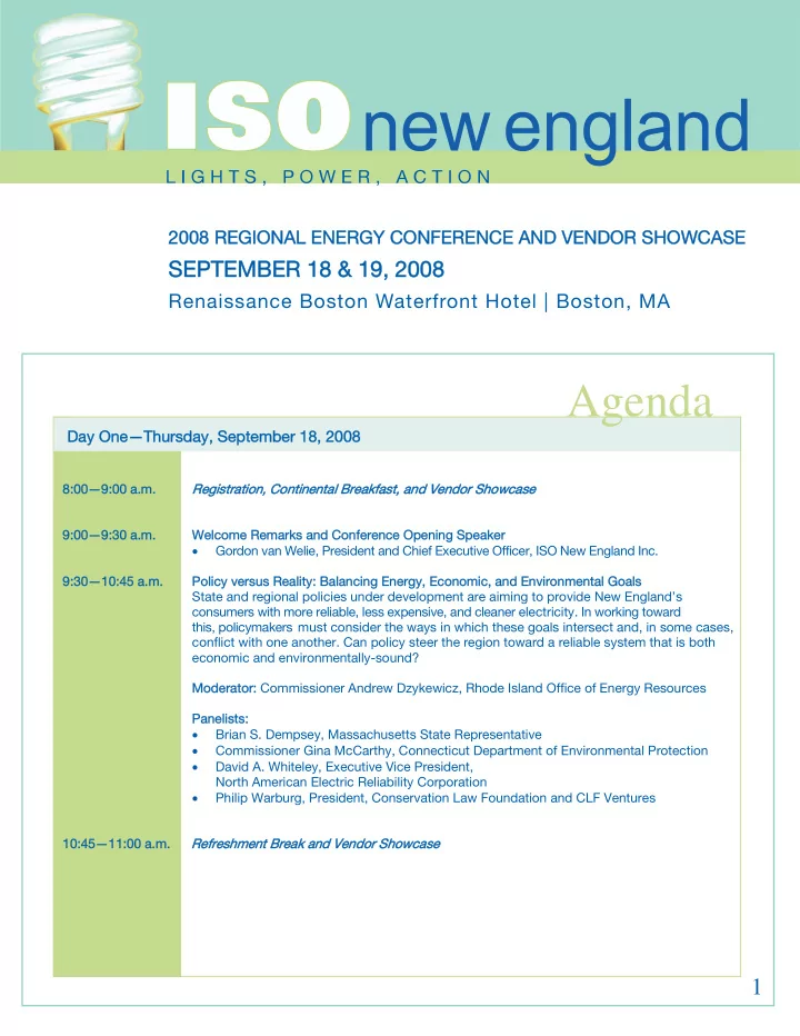 agenda