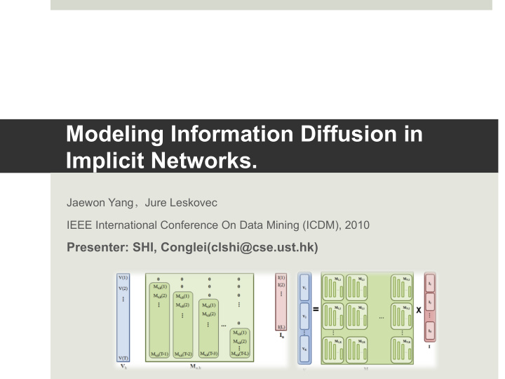 modeling information diffusion in implicit networks