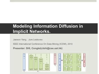 Modeling Information Diffusion in Implicit Networks. Jaewon Yang  Jure Leskovec  IEEE