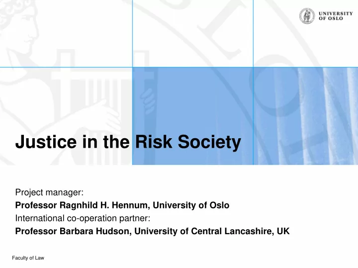 justice in the risk society