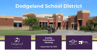 Dodgeland School District  Facility  Information  Meeting  September 30, 2019  Introduction