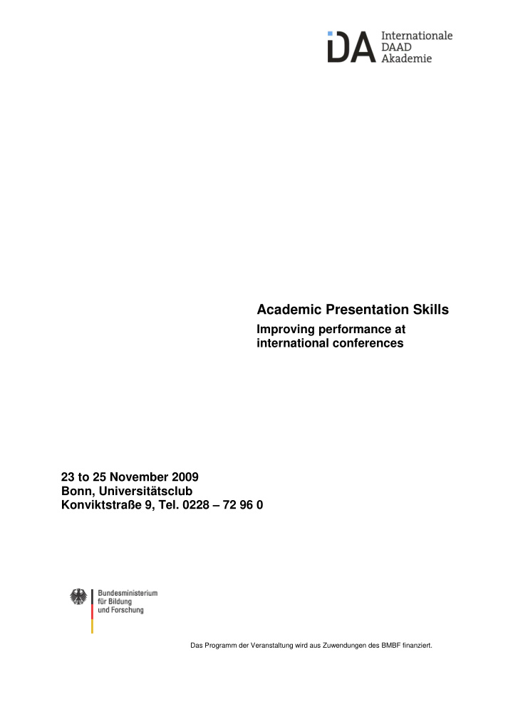 academic presentation skills