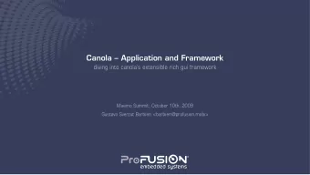 Canola  Application and Framework  diving into canolas extensible rich gui framework  Maemo