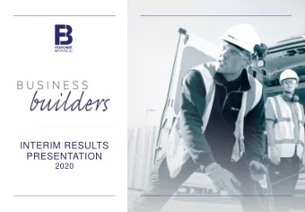 INTERIM RESULTS  PRESENTATION  2020  02  13  Introduction to  The B2C division  Franchise Brands