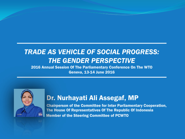 trade as vehicle of social progress the gender perspective