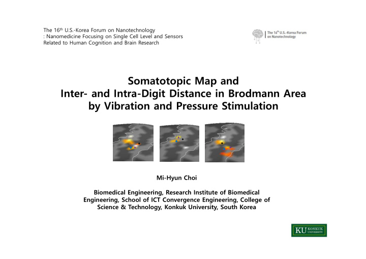 somatotopic map and inter and intra digit distance in