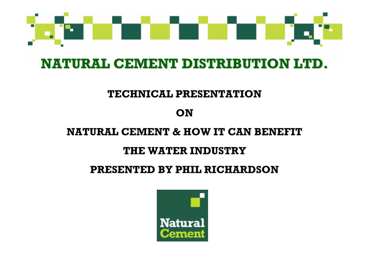 natural cement distribution ltd natural cement