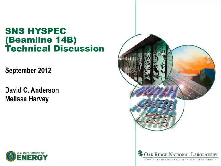 sns hyspec beamline 14b technical discussion