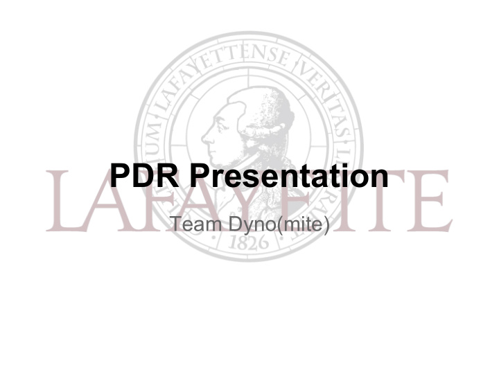 pdr presentation