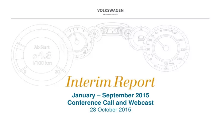january september 2015 conference call and webcast