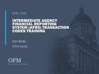 OFM  OFFICE OF FINANCIAL MANAGEMENT  WELCOME!  Please Silence Your Cell Phones  Sign In Sheet and