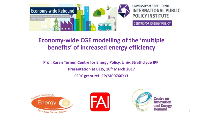 economy wide cge modelling of the multiple