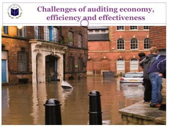 Challenges of auditing economy,  efficiency and effectiveness  The Three Little Pigs  Whos