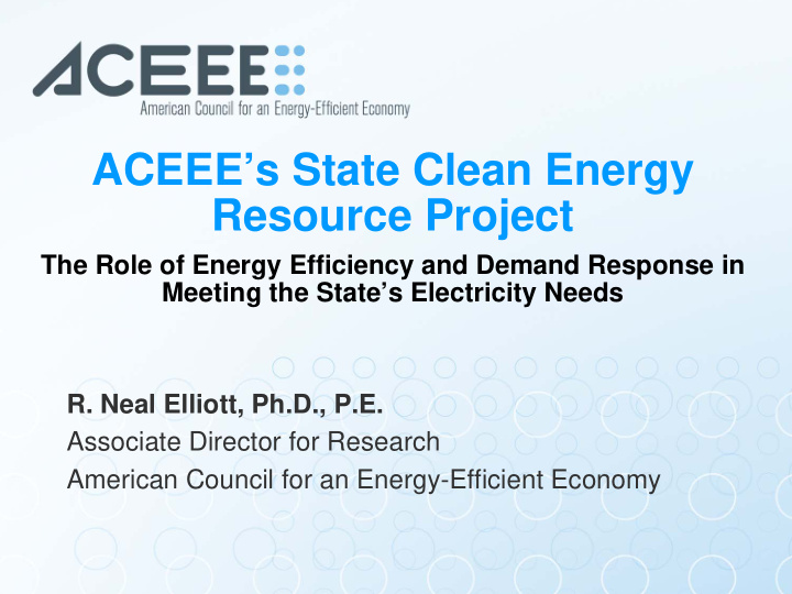 aceee s state clean energy resource project
