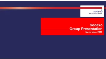 Group Presentation  November, 2018  FORWARD-LOOKING INFORMATION  This presentation contains