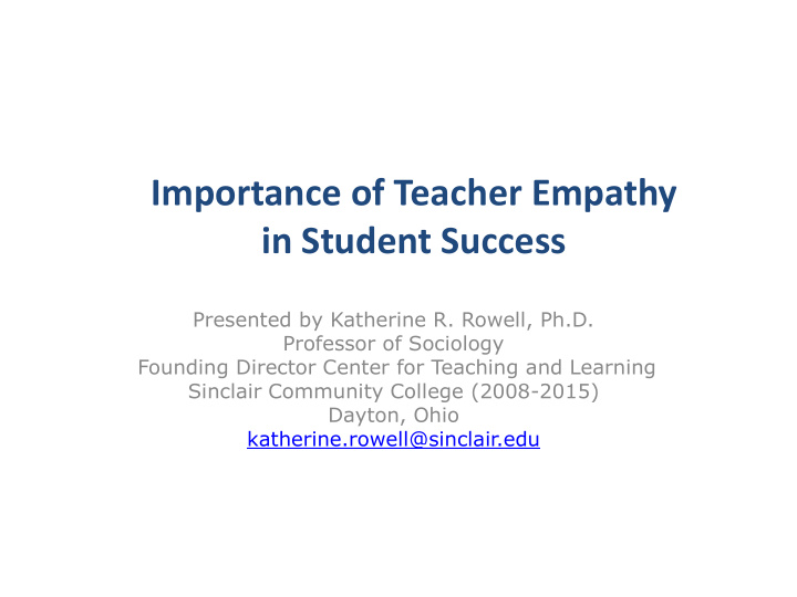 importance of teacher empathy in student success
