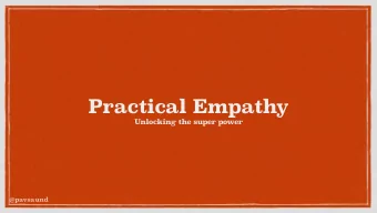 Practical Empathy  Unlocking the super power  @pavsaund  @pavsaund  @pavsaund  @pavsaund  Web