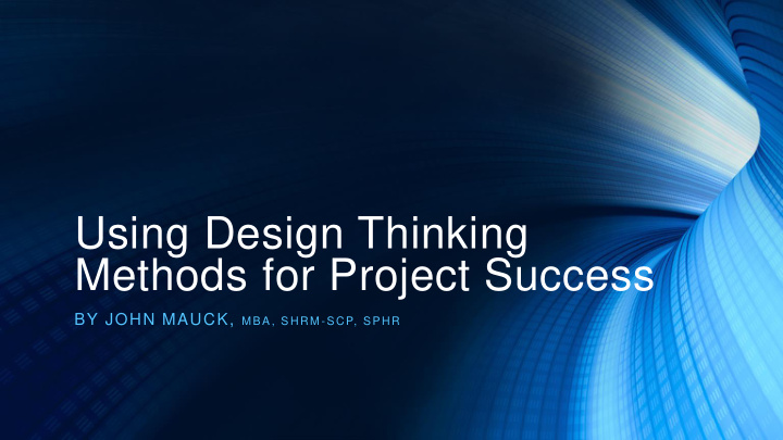 methods for project success