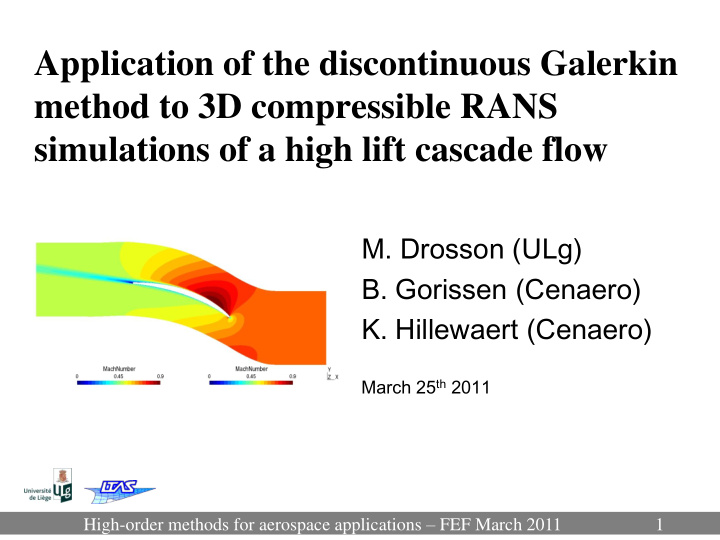 application of the discontinuous galerkin