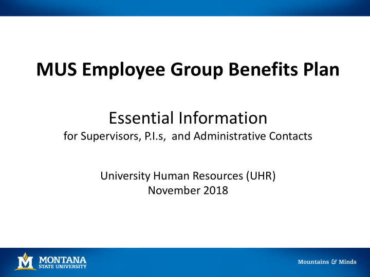 mus employee group benefits plan