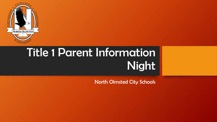 title 1 parent information night