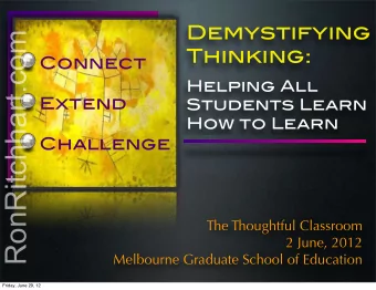 Thinking:  Connect  Helping All  Extend  Students