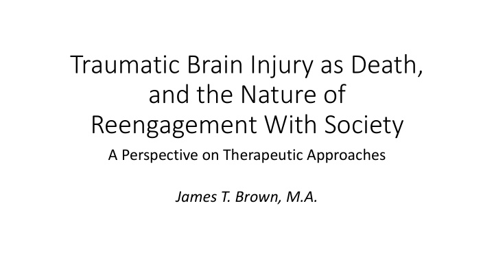 traumatic brain injury as death