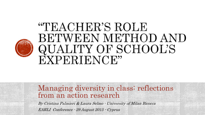 managing diversity in class reflections