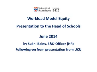 June 2014  by Sukhi Bains, E&amp;D Officer (HR)  Following-on from presentation from UCU unfair