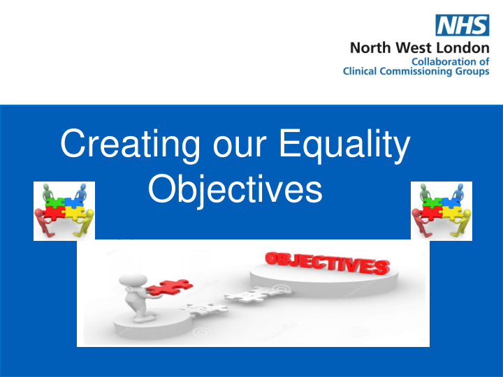 creating our equality objectives